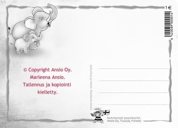 Kortti: norsut kärsimässä - Marleena Ansio