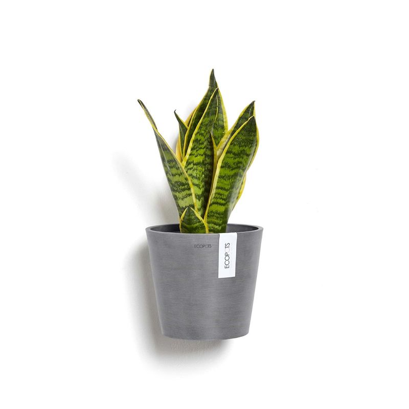 Kukkaruukku Amsterdam 20cm seinälle harmaa