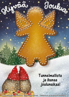 Joulukortti Marleena Ansio: siilit