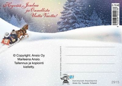 Joulukortti Marleena Ansio: rekiajelu