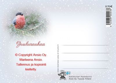 Joulukortti Marleena Ansio: pikkulinnut
