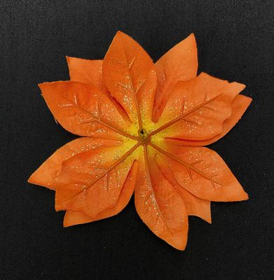 Joulutähti kimaltava tekokukkapää, oranssi
