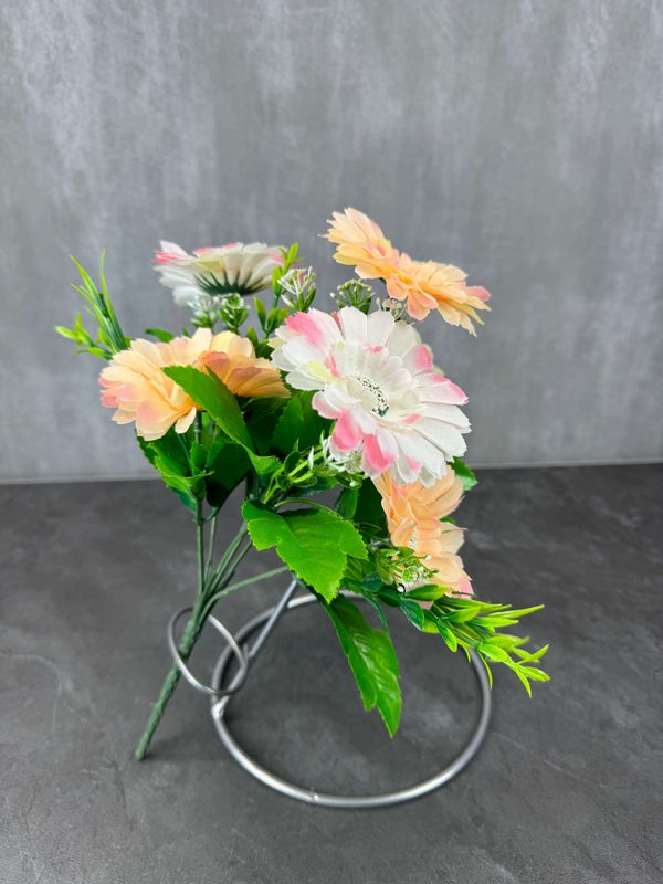 Gerbera tekokukkakimppu, aprikoosi