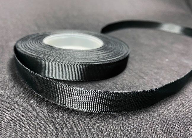 Grosgrain nauha 1,2cm/4m, musta