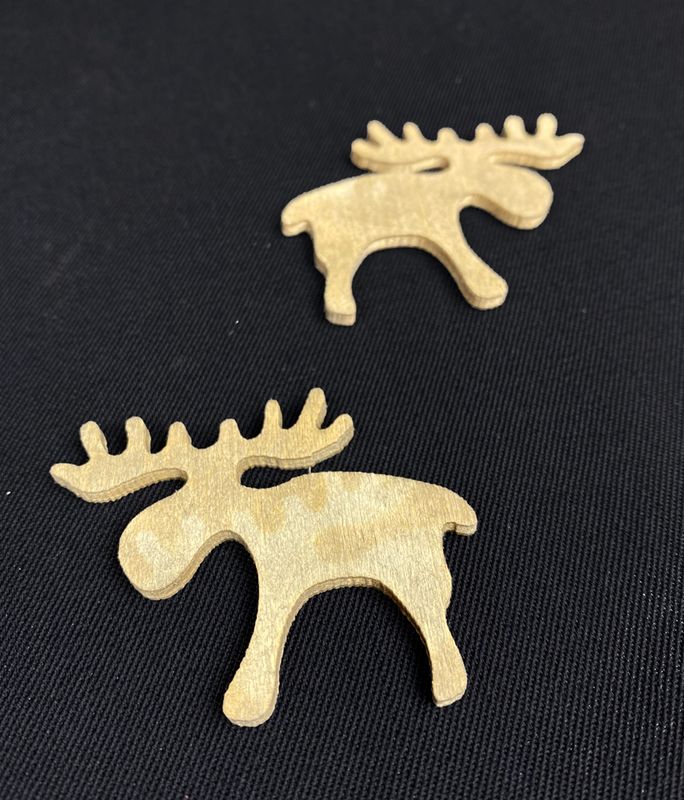 Harmaa vaneriporo 4cm askarteluun - 2kpl Harmaa vaneriporo 4cm askarteluun - 2kpl