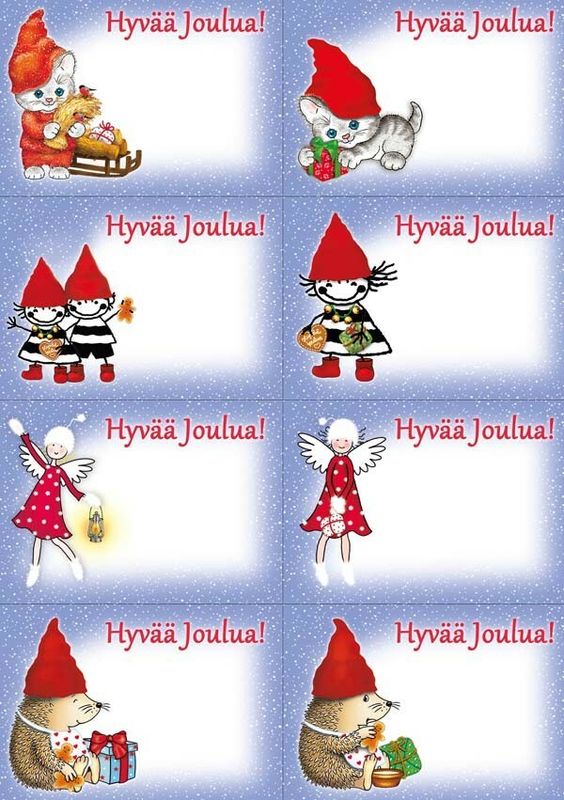 Jouluinen pakettitarra arkki