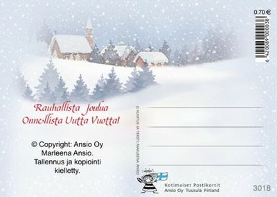 Joulukortti Marleena Ansio: jouluevankeliumi