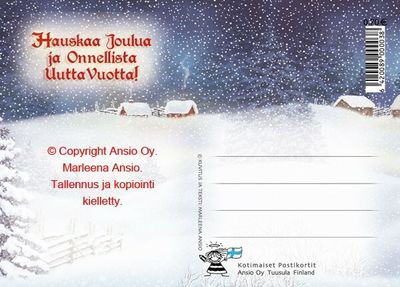 Joulukortti Marleena Ansio: joulupukki