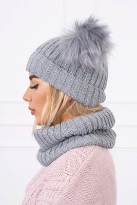 2-tupsuinen pipo, harmaa