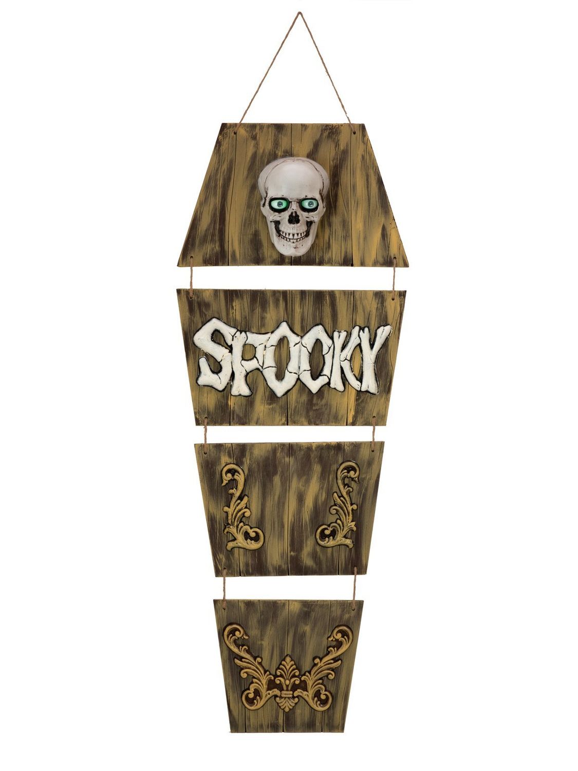Animoitu halloweenkoriste, kummitus arkun kannessa 1,5m