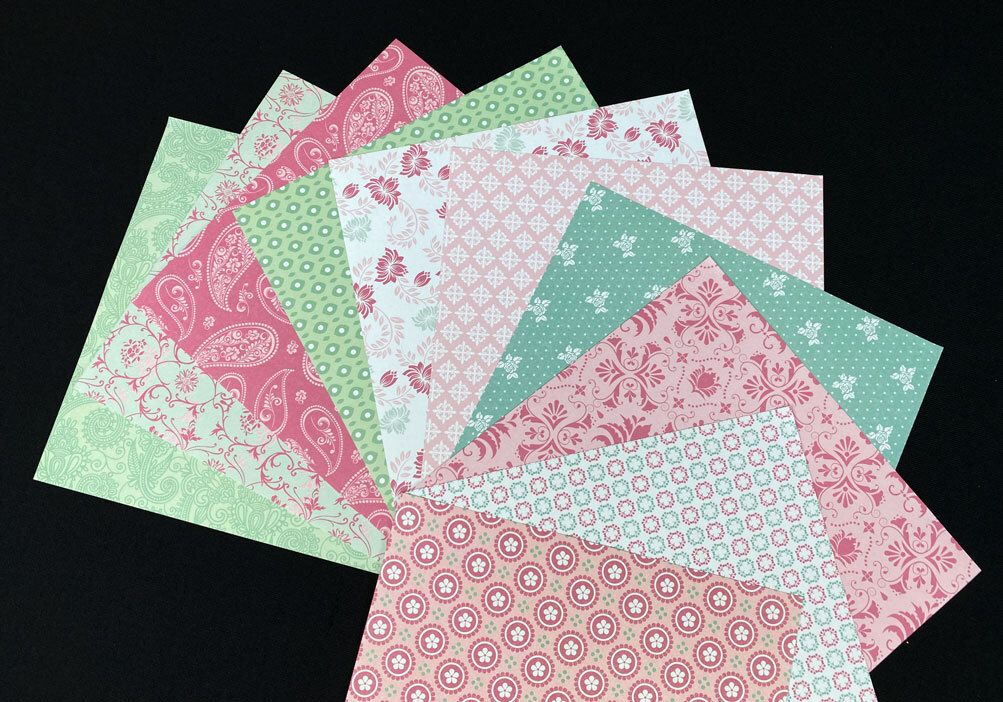 Askarteluarkki 10kpl 15x15cm, pinkki/vihreä