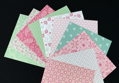 Askarteluarkki 10kpl 15x15cm, pinkki/vihreä