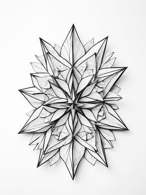 Värityskuva - väritystaulu - Origamikukka
