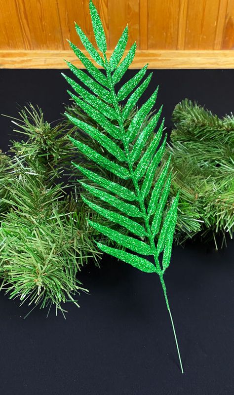 Vihreä glitter-kimalle tekolehti