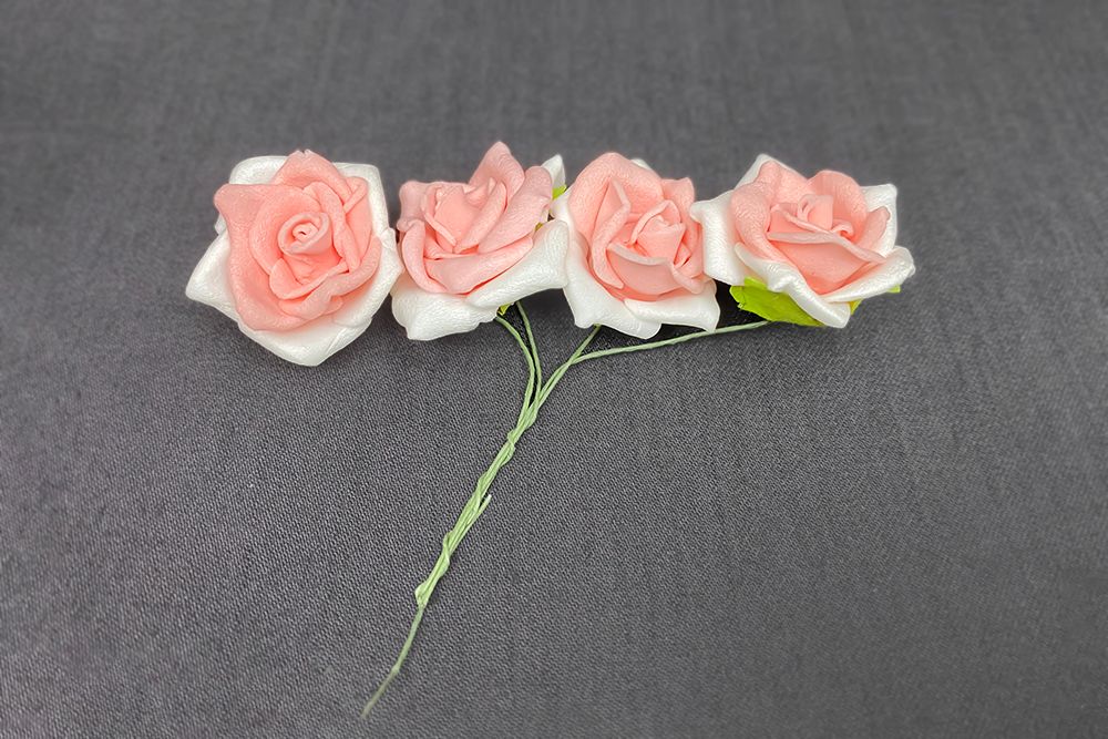 Softisruusu 4kpl, rosa/kerma