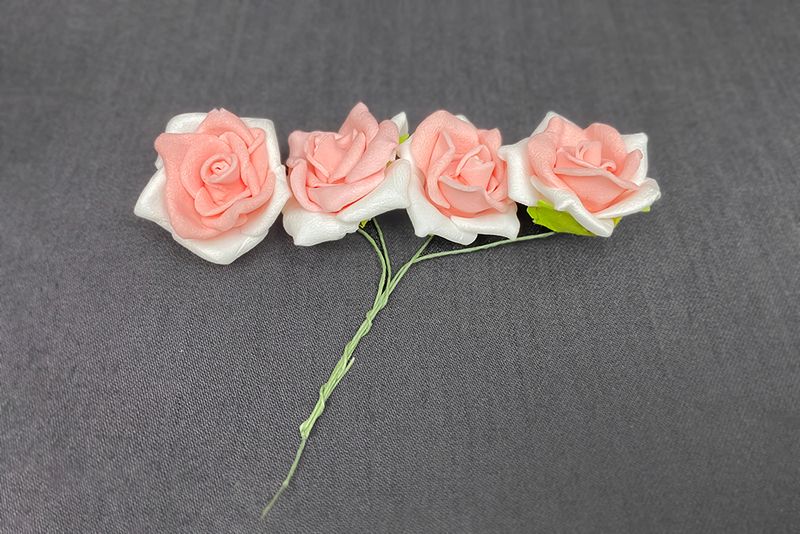 Softisruusu 4kpl, rosa/kerma