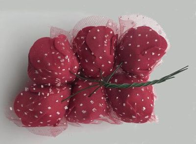 Softisruusu 6kpl, viininpunainen