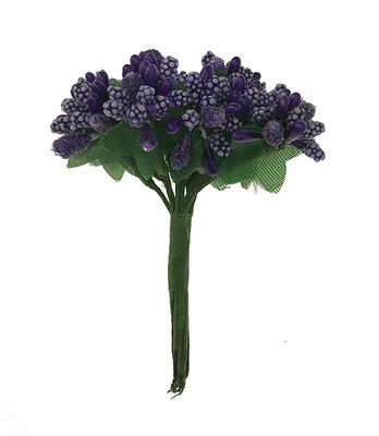 Tekohedenippu lehdillä, violetti