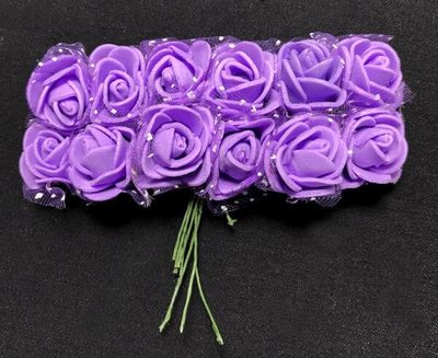 Softisruusu pieni 12kpl, violetti