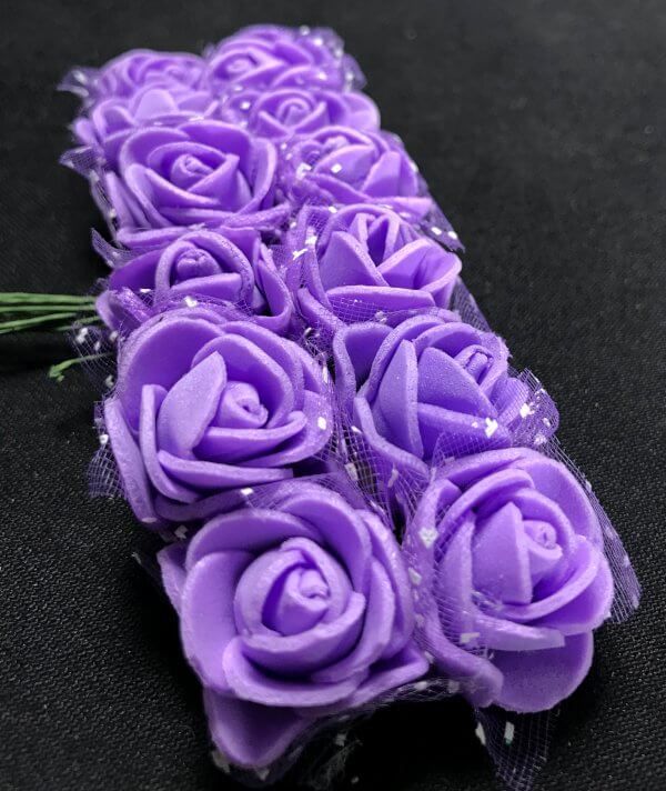 Softisruusu pieni 12kpl, violetti