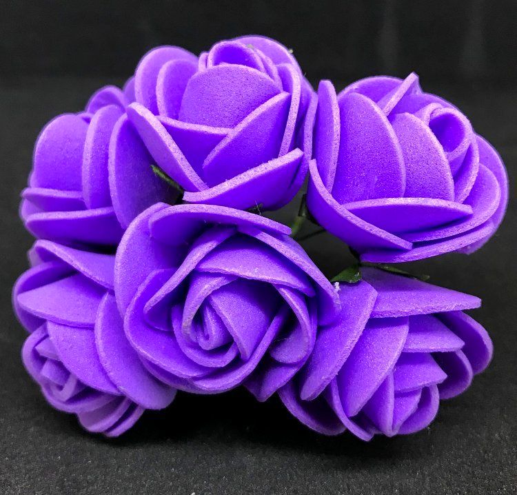 Softisruusu iso 6kpl, violetti