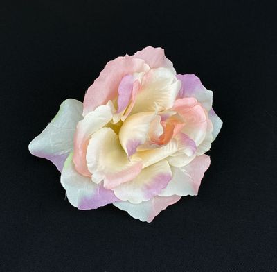 Pensasruusu-kukkapää, kerma/rosa Pensasruusu tekokukkapää