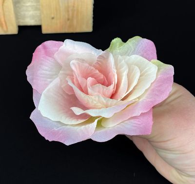 Pensasruusu tekokukkaosa, rosa/keltainen Pensasruusu tekokukka