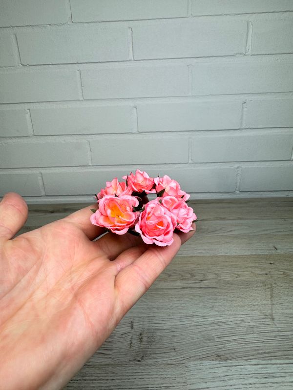 Pieni kynttilämansetti ruusu, rosa