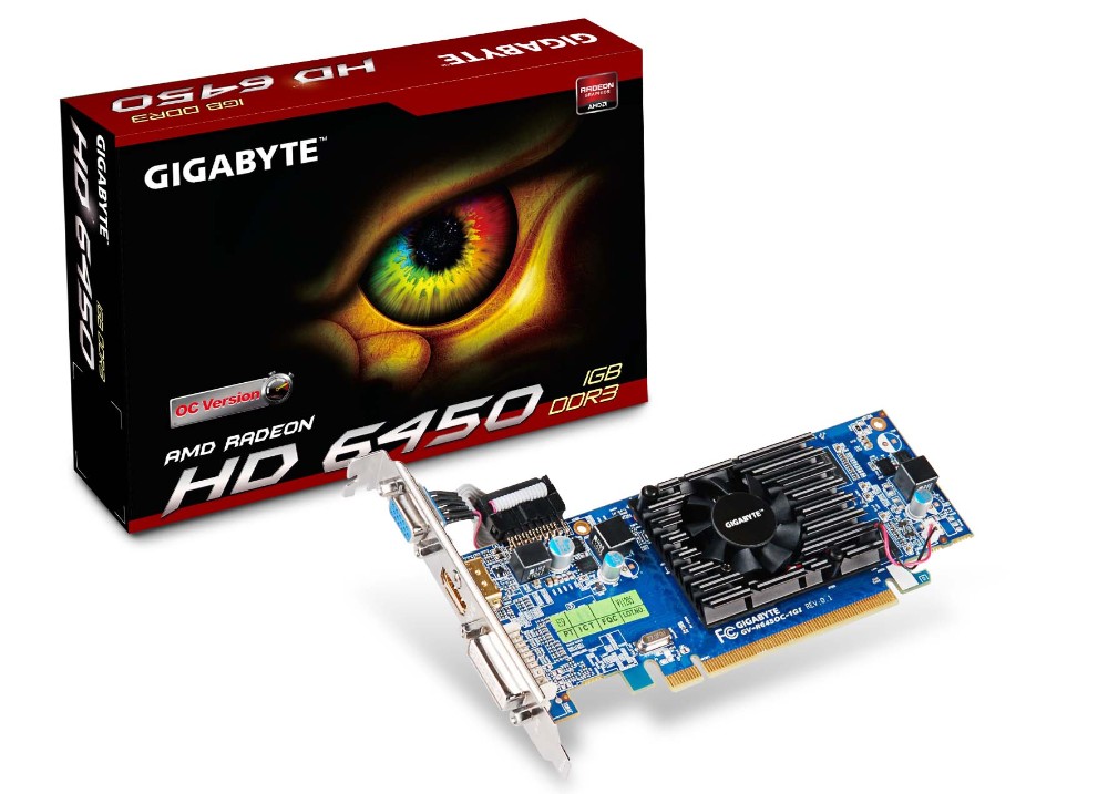 Gigabyte ATI Radeon HD 6450 OC Version, 1GB, DDR3