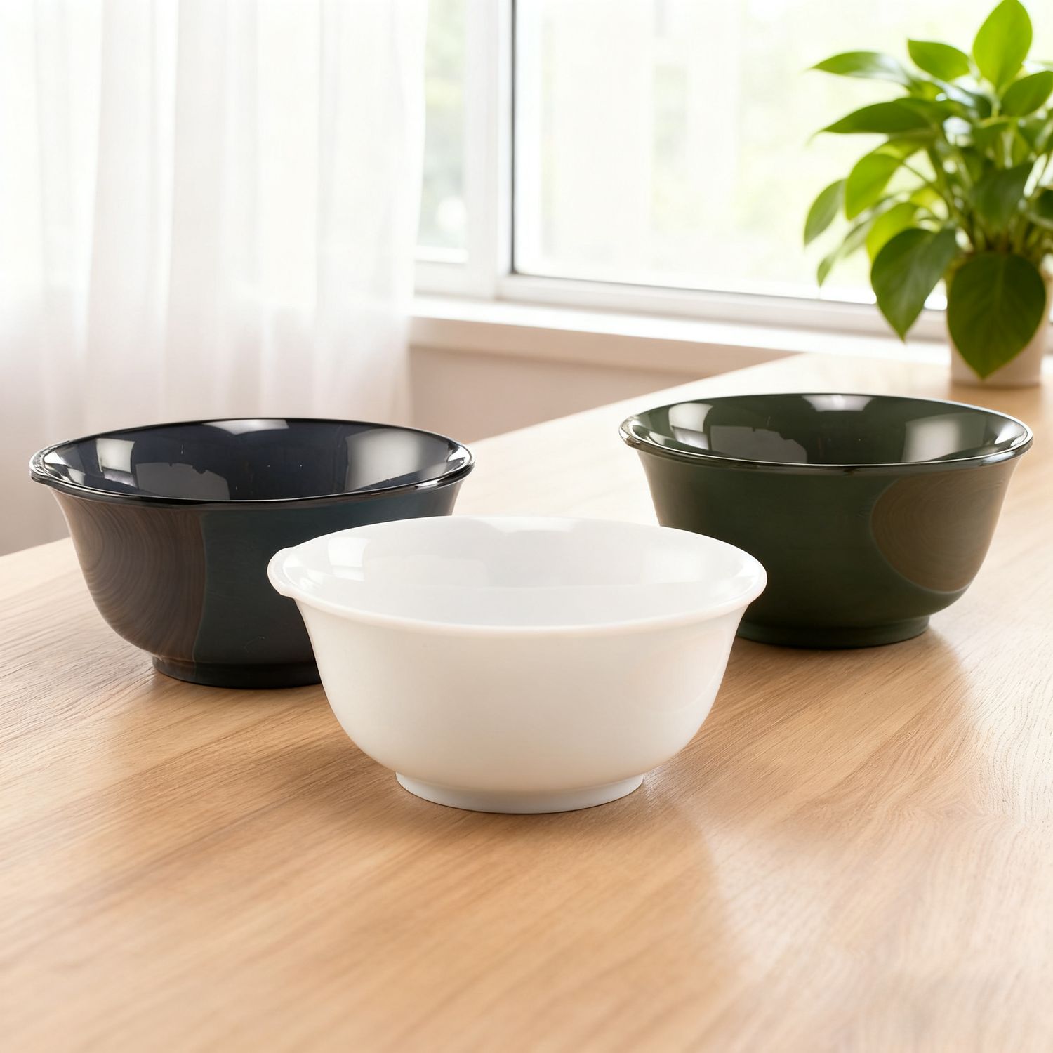 哩皿潔晶麵碗單入(三色可選)