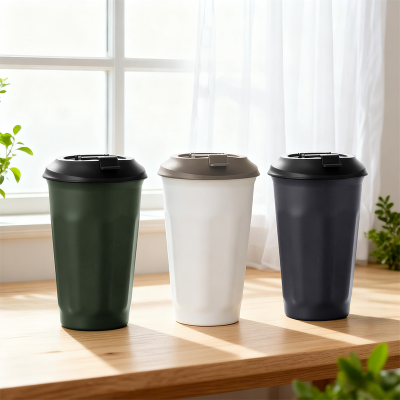 (美安夥伴特惠專區)哩皿潔晶隨行杯含上蓋 兩入組  (三色可選)