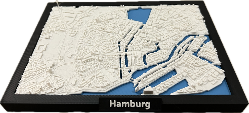 Stadtrelief Hamburg 14 x 20 cm