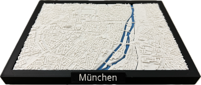Stadtrelief München 14 x 20 cm