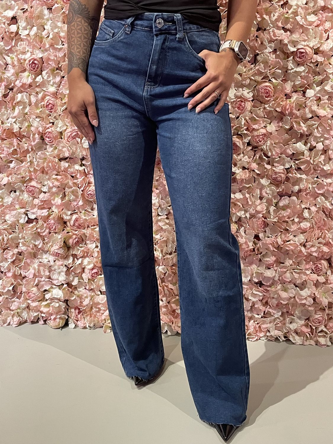 Wide Leg Donkerspijker