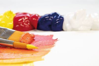Acrylic painting colours