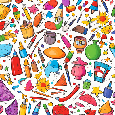children&#39;s drawing materials