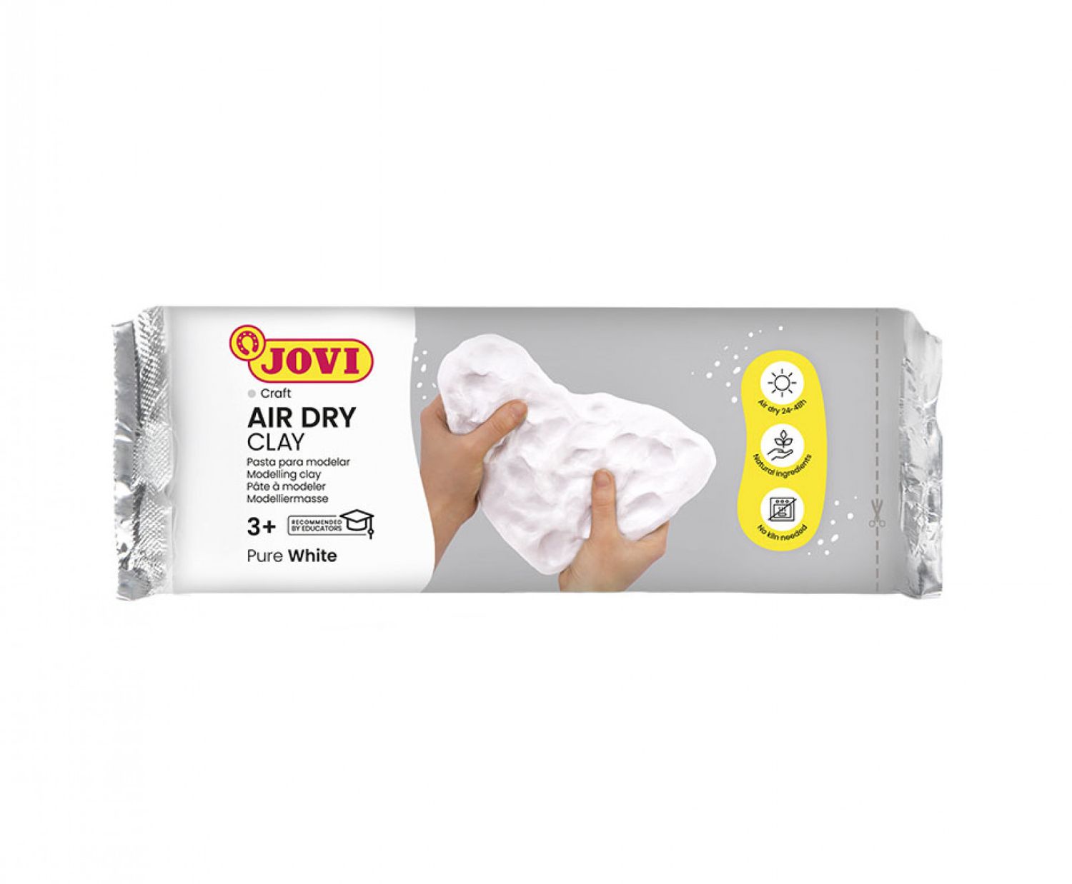 Jovi air dry air-hardening modelling clay 500 g White
