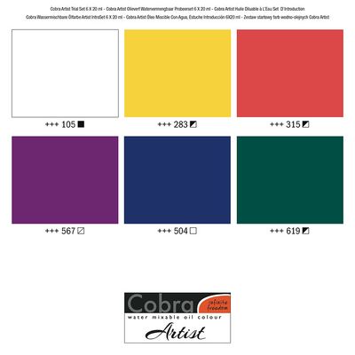 Cobra Artist Water Mixable Oil Paint Set 6x20ml