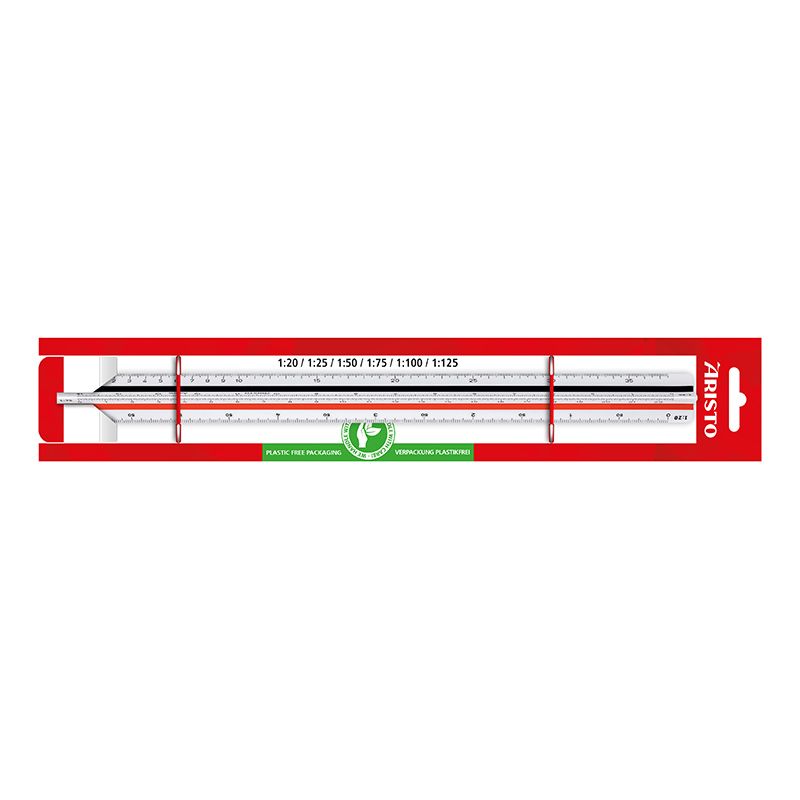ARISTO SCALE RULER 1:20, 1:25, 1:50, 1:75, 1:100, 1:125