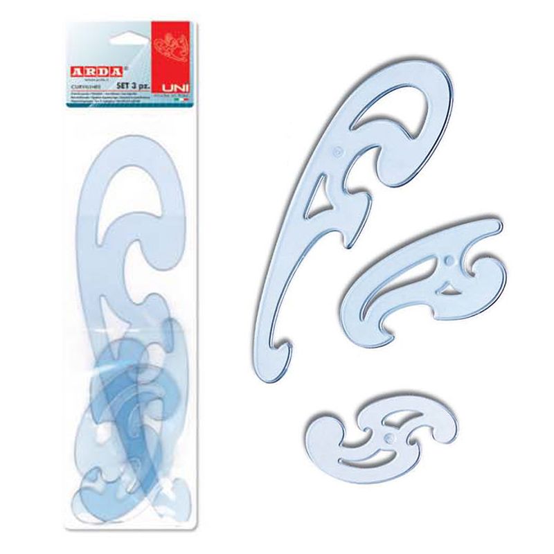 ARDA 29012 French Curve 3 pcs