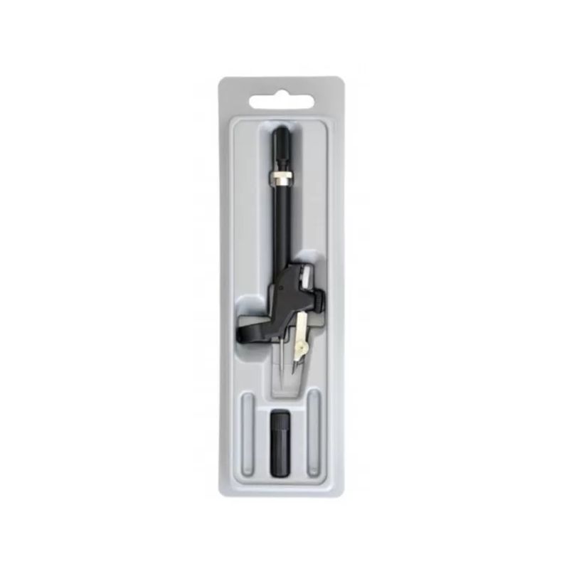 Compass with ring for rapidographs