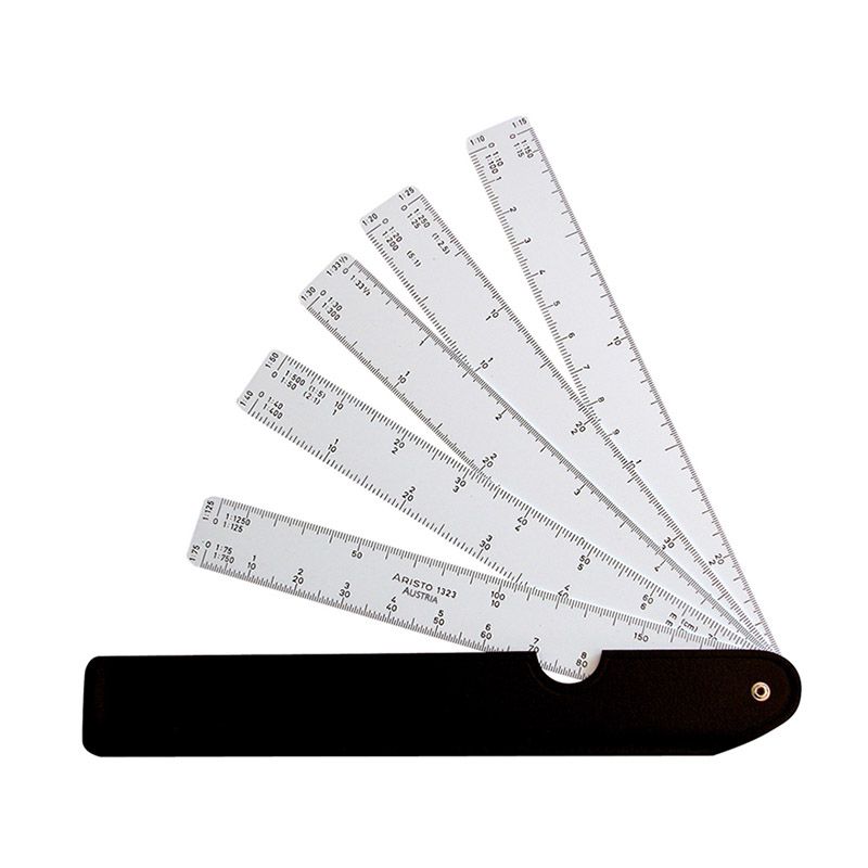 ARISTO POCKET SCALE RULER 1:10 :15 :20 :25 :30 :33 1/3:40 :50 :75 :125