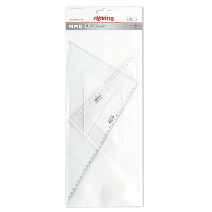 ROTRING CENTRO Triangles 45°(32 cm) + 60° (37 cm)
