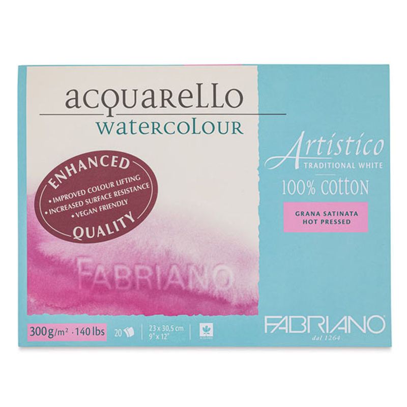 Fabriano Artistico Watercolour Pad 300gsm 12,5x18cm 25φ