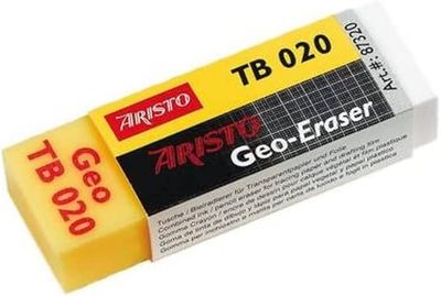 Aristo Geo TB 020 Eraser for Pencil and Ink PVC Free Yellow White