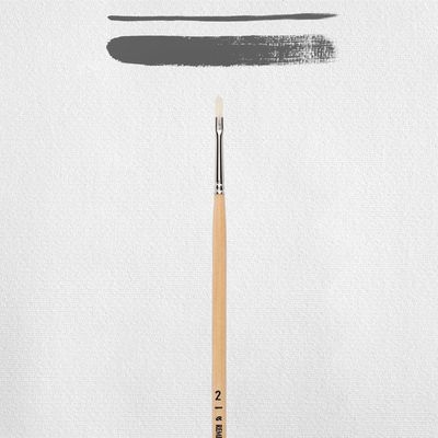 Rembrandt Series 208 Professional Oil Acrylic Filbert Hog Bristle Brush