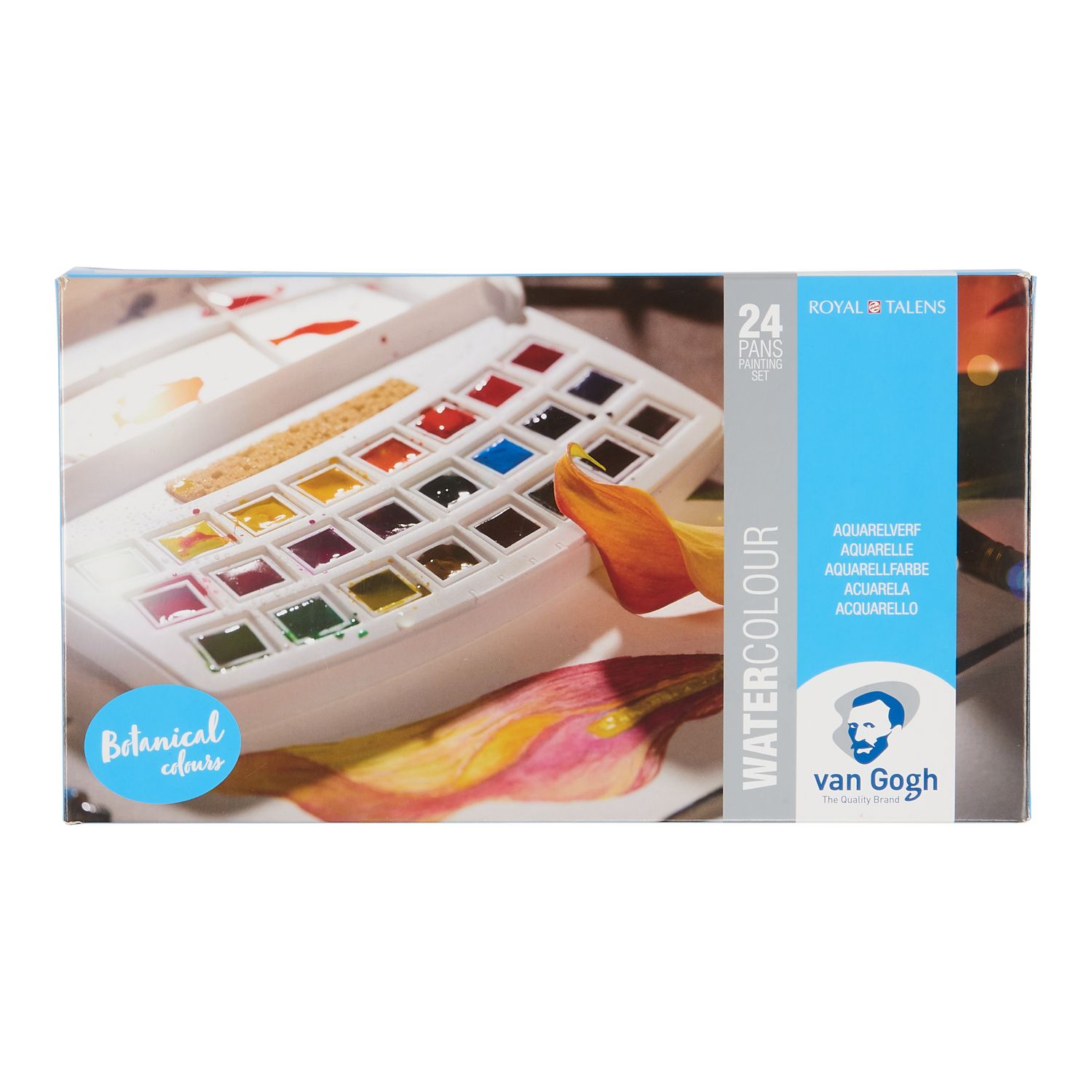 Van Gogh Watercolour plastic box with 24 pans