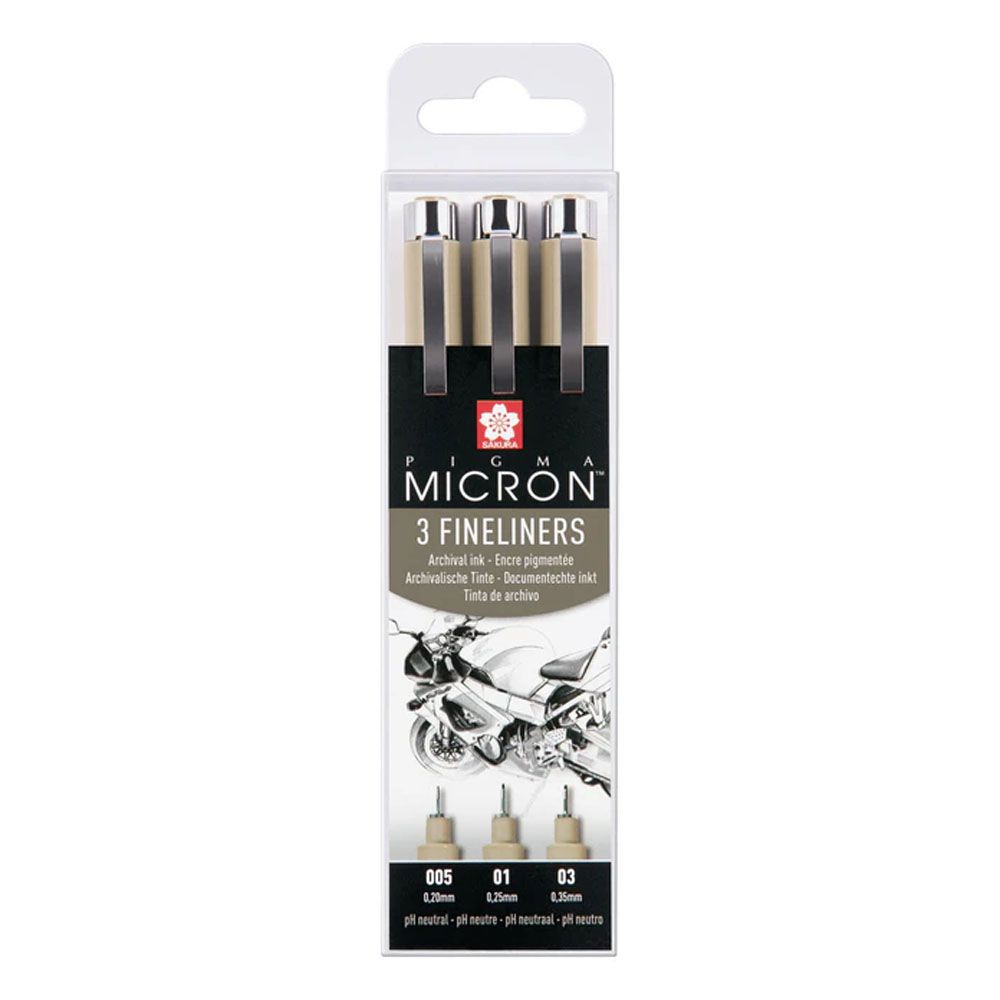 Sakura Pigma Micron set 3 fineliners