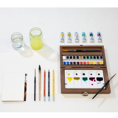 Aquarelle and Gouche colours