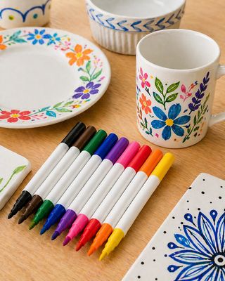 Porcelain Markers for Creative Ceramic Design